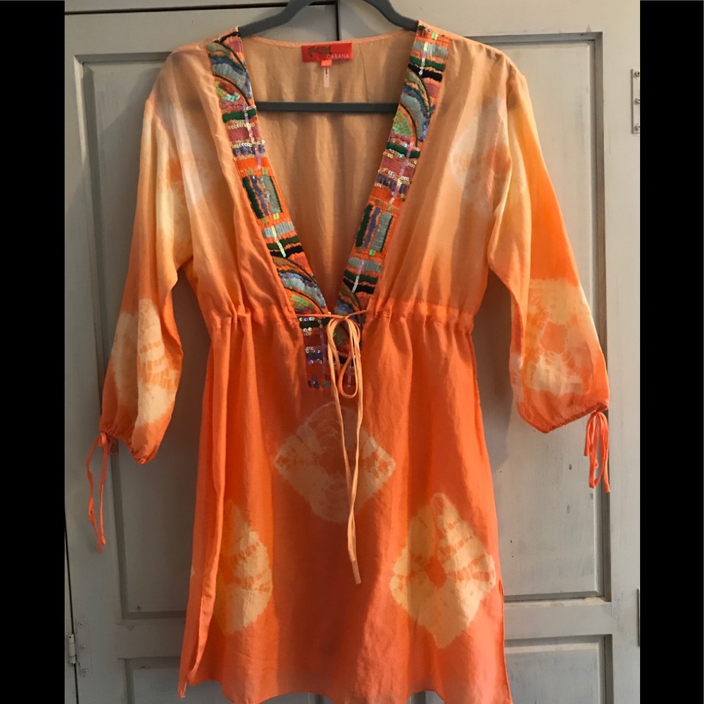 Hale  Bob tie dye emblished top